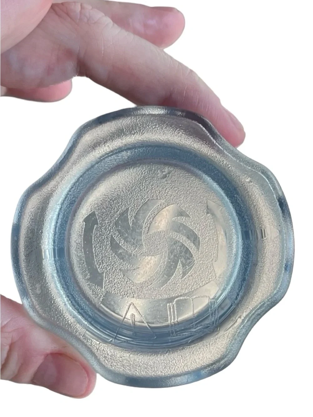 Transparent Frosted Plastic Twist Cap - Light Blue